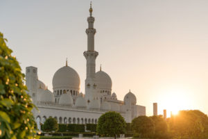 Sheikh Zayed Mosque sunset